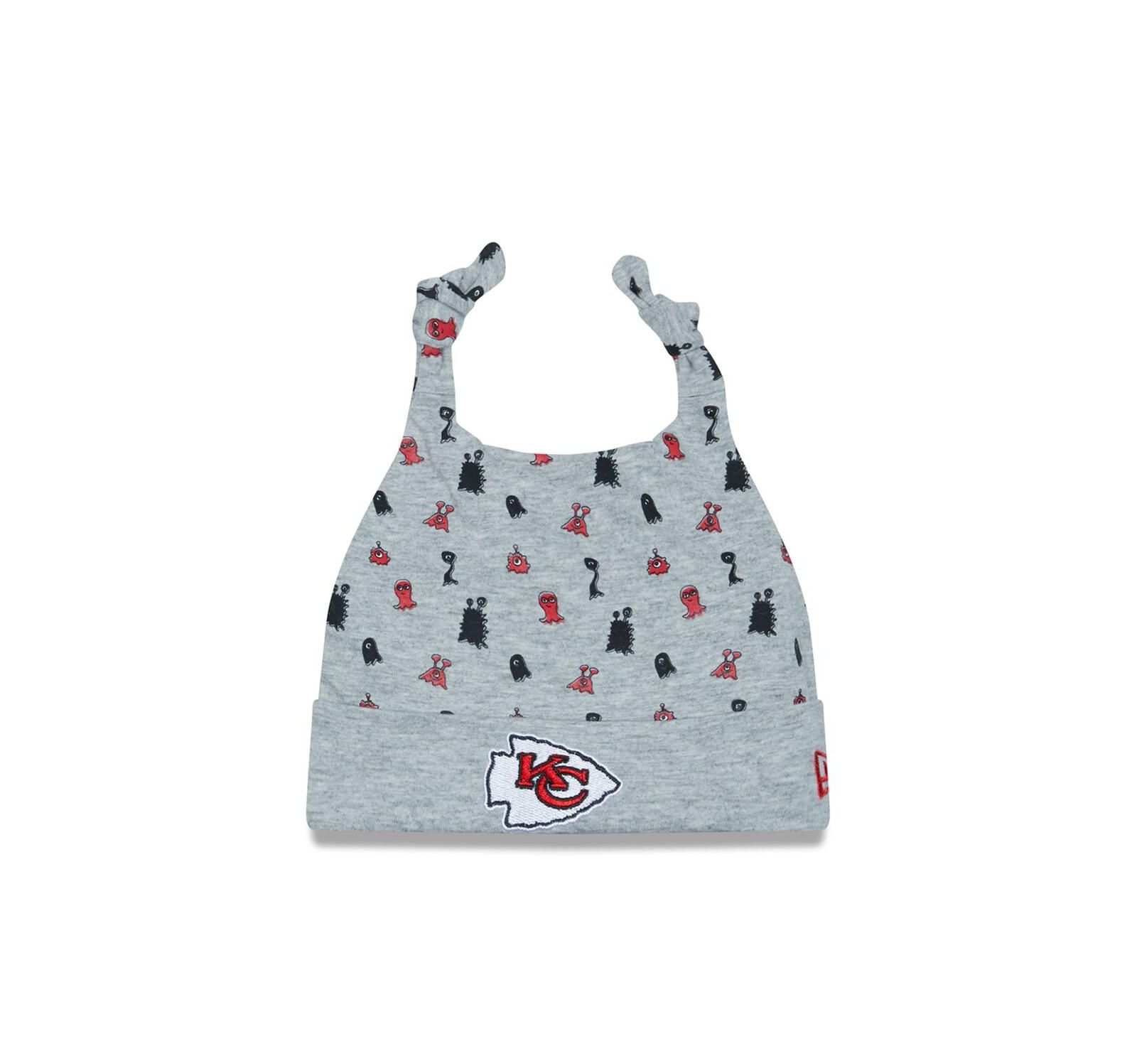 Вязаная шапка New Era Heather Gray Kansas City Chiefs Critter Cuffed для детей