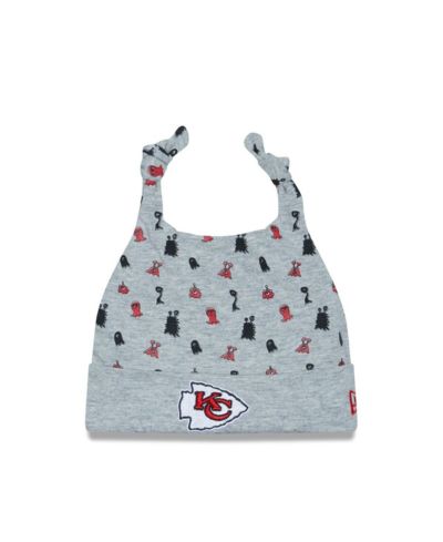 Вязаная шапка New Era Heather Gray Kansas City Chiefs Critter Cuffed для детей
