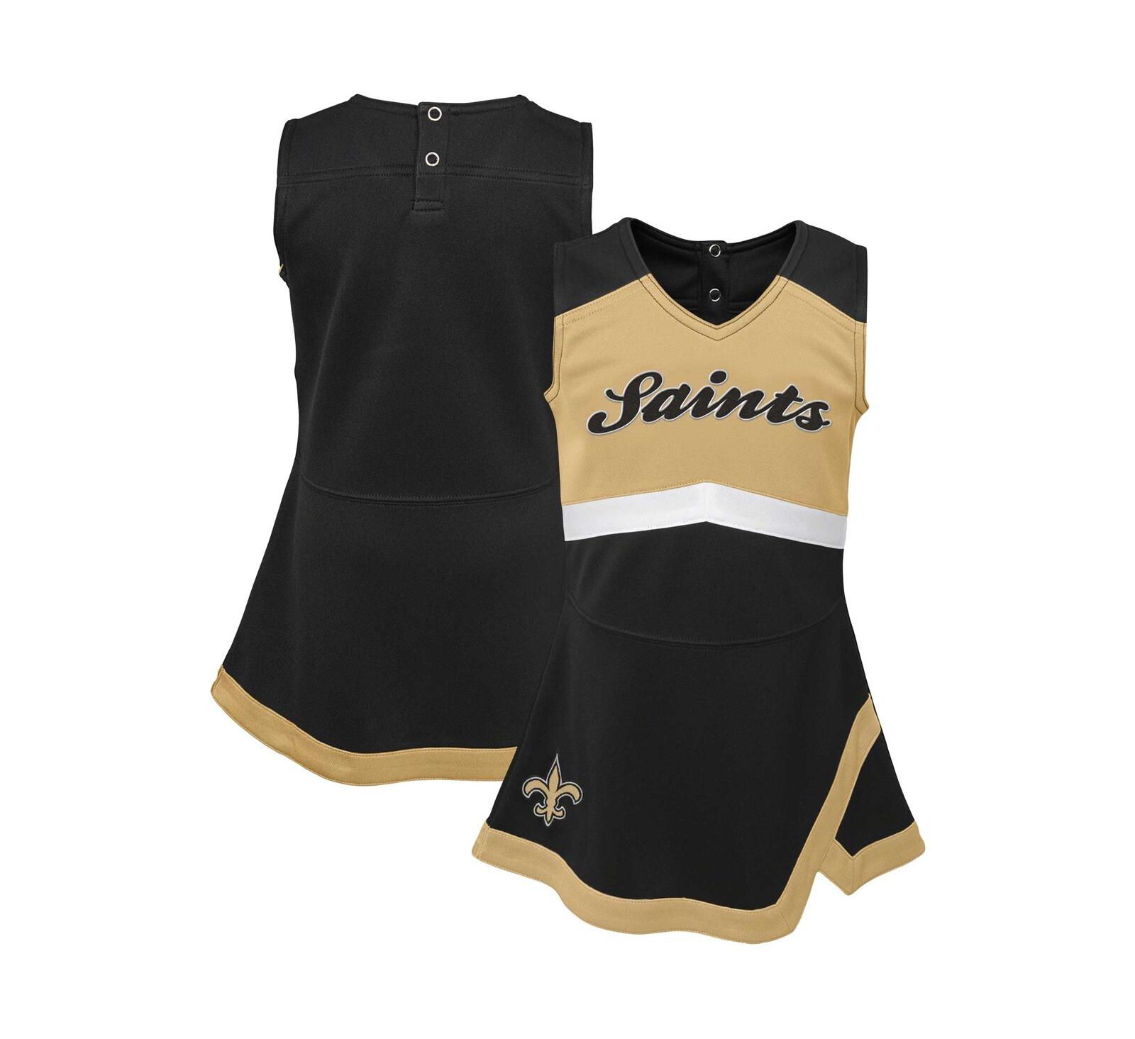 Outerstuff Детская черная джерси-платье New Orleans Saints Cheer Captain Jumper