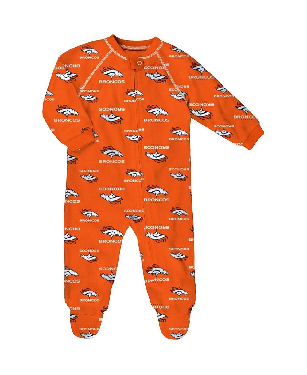 Детский джемпер Outerstuff Orange Denver Broncos Allover Print Raglan Full-Zip