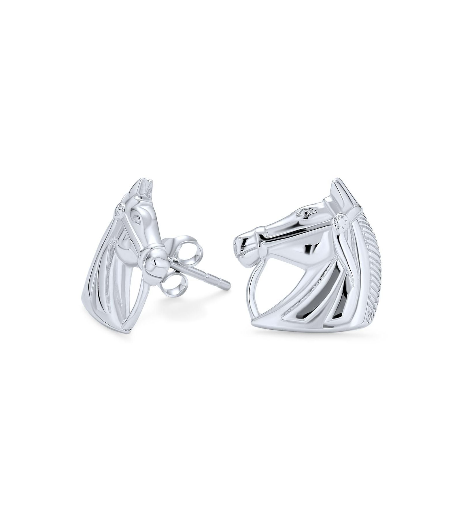 Серебряные серьги-гвоздики в виде лошадей от Bling Jewelry
