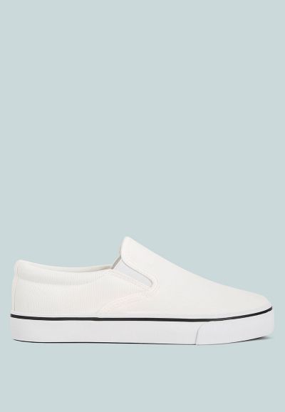 London Rag Women's Laszlo Canvas Slip on Sneakers