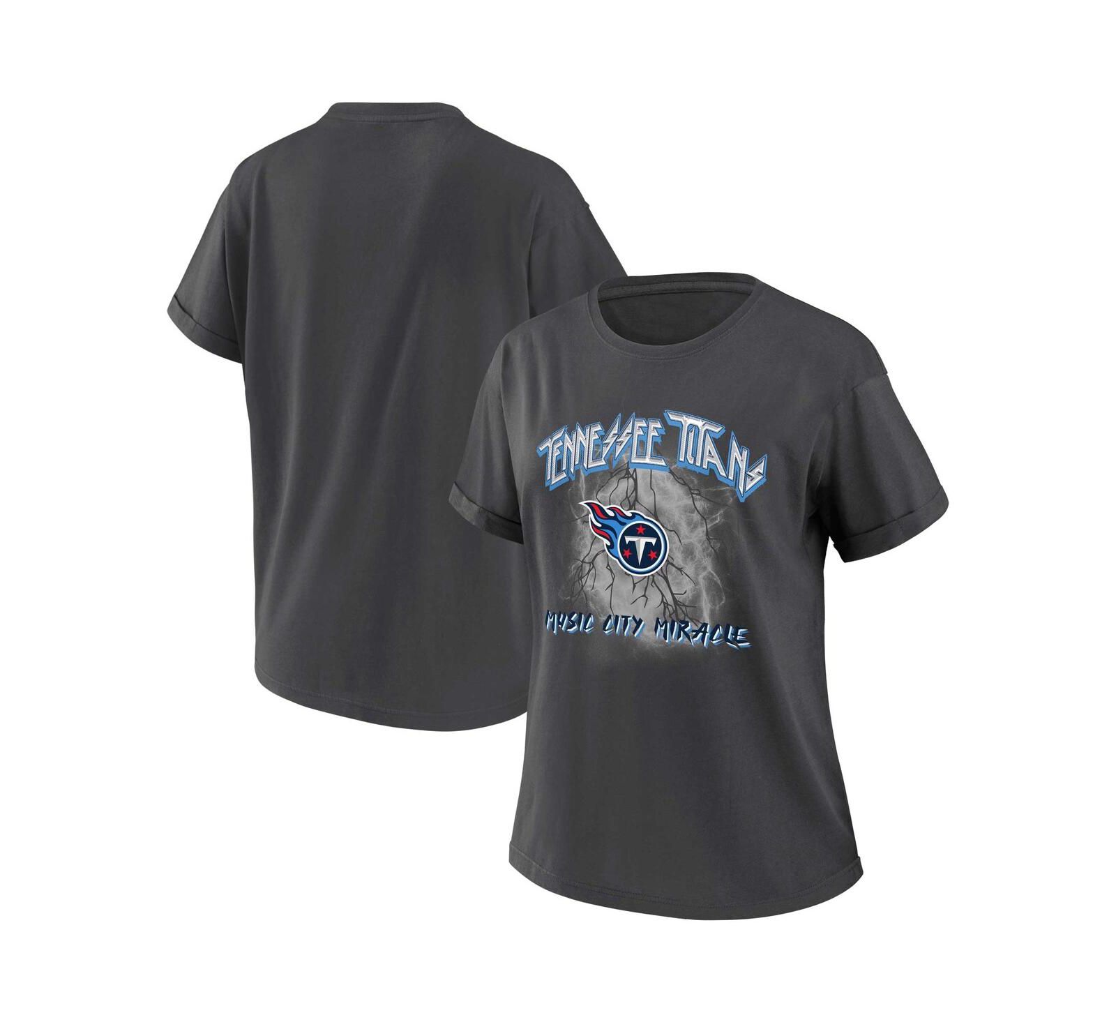 Women's WEAR by Erin Andrews Charcoal Tennessee Titans Boyfriend T-shirt