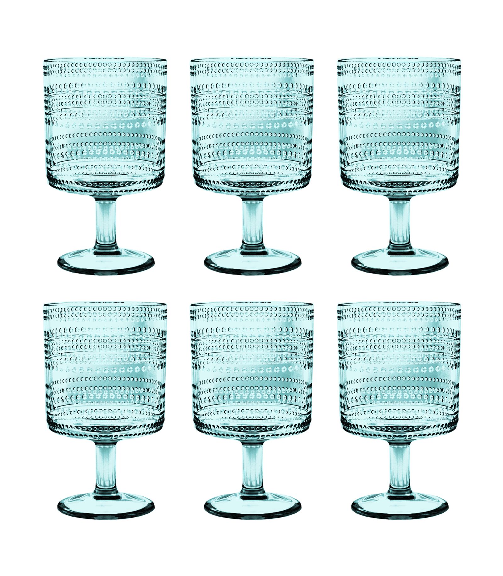 Abode Homewares набор из 6 бокалов Beaded Stacking 14.8 oz