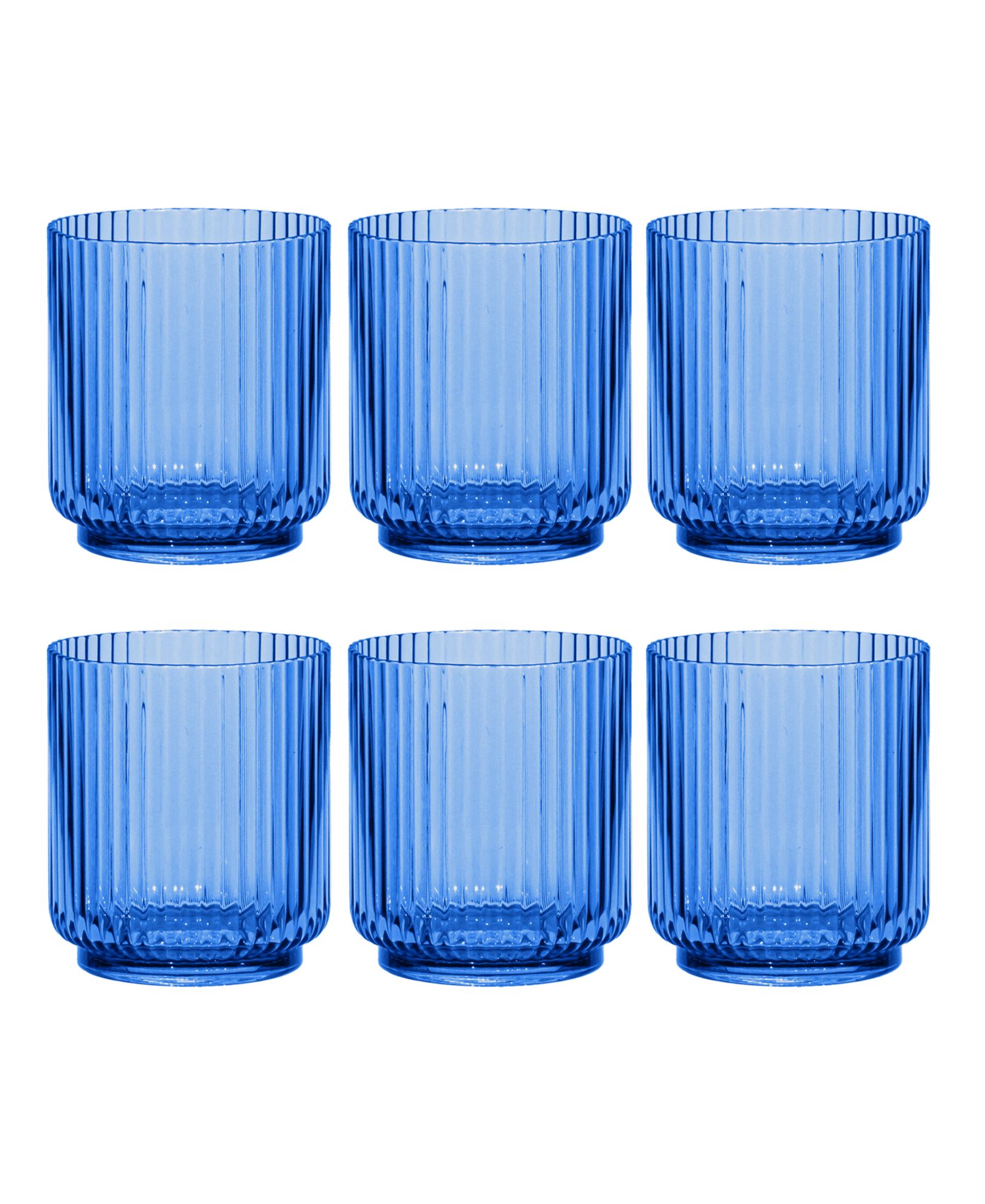 Abode Homewares Mesa Double Old Fashioned Cobalt Glasses, Set of 6