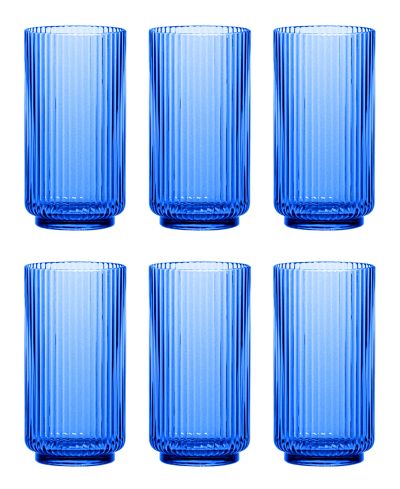 Abode Homewares стаканы Mesa Jumbo Cobalt, набор из 6 шт.