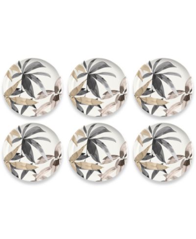 Abode Homewares Bali Leaves тарелки для салата, набор из 6 шт
