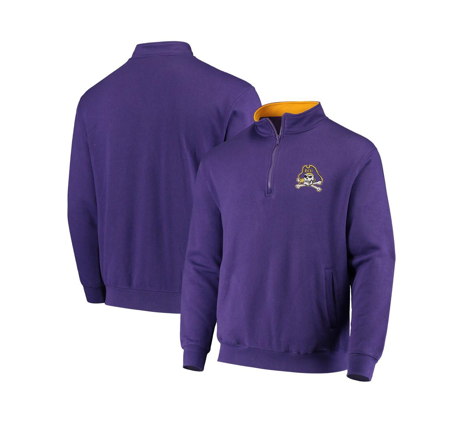 Men's Colosseum Purple ECU Pirates Tortugas Logo Quarter-Zip Jacket