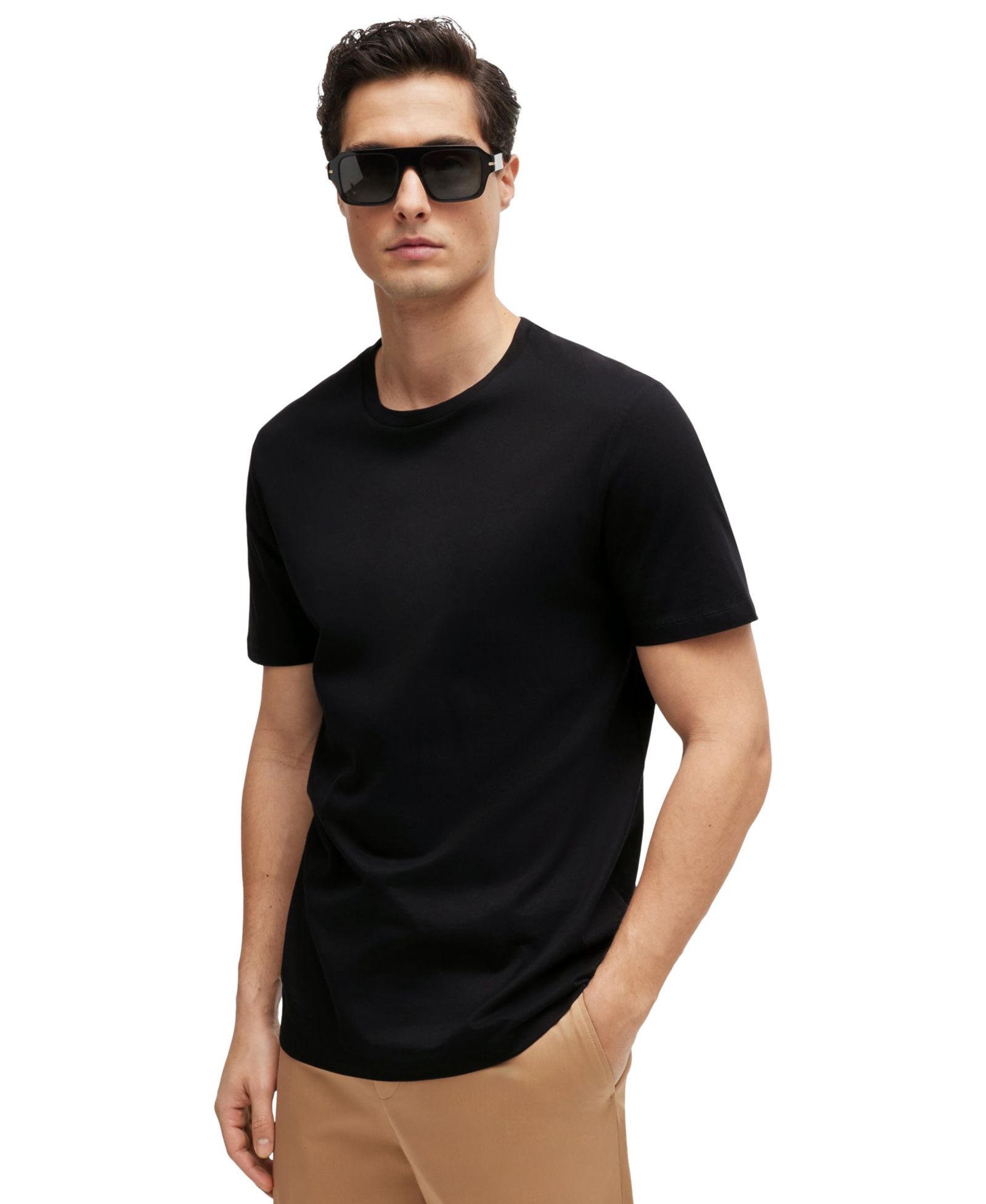 Hugo Boss Мужская футболка Slim-Fit из мерсеризованного хлопка