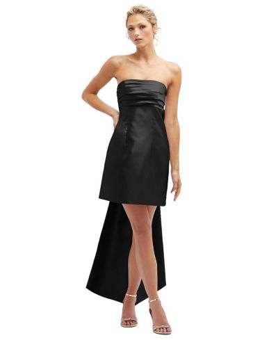 Мини-платье Alfred Sung Women's Strapless Satin Column with Oversized Bow