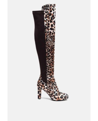 London Rag Womens Fauna Knee High Block Heeled Boots