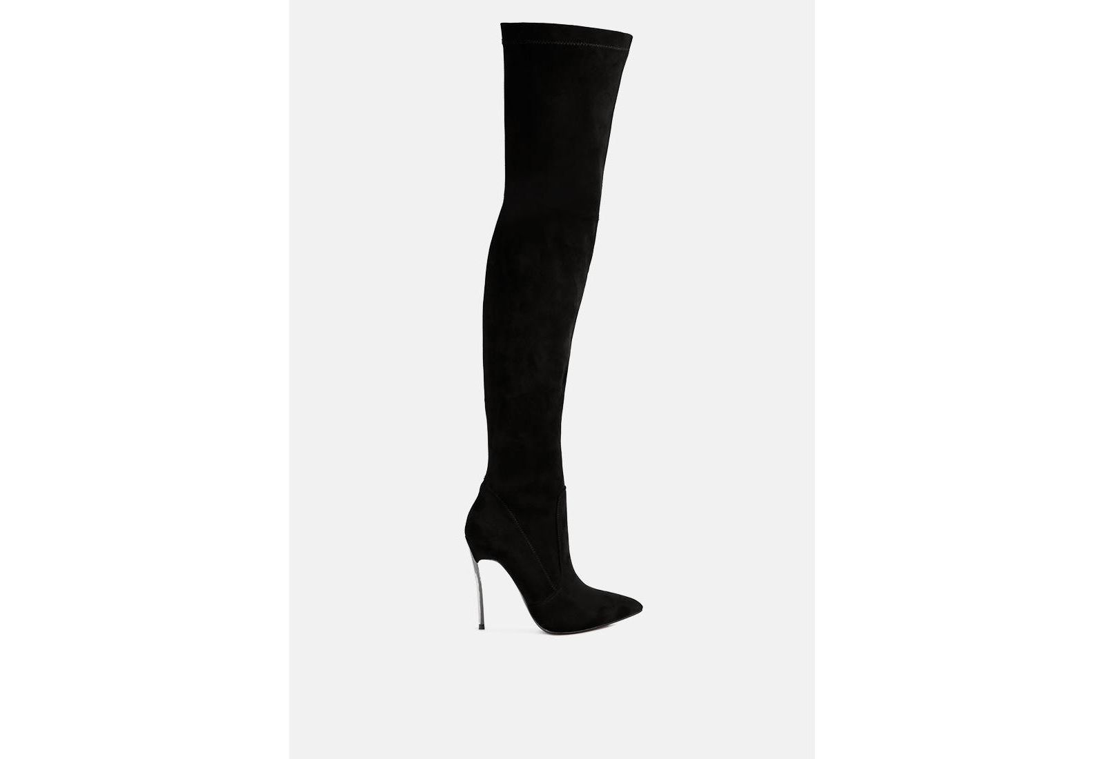 jaynetts stretch suede micro over the knee boots