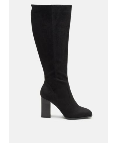 London Rag Womens Zilly Knee High Faux Suede Boots