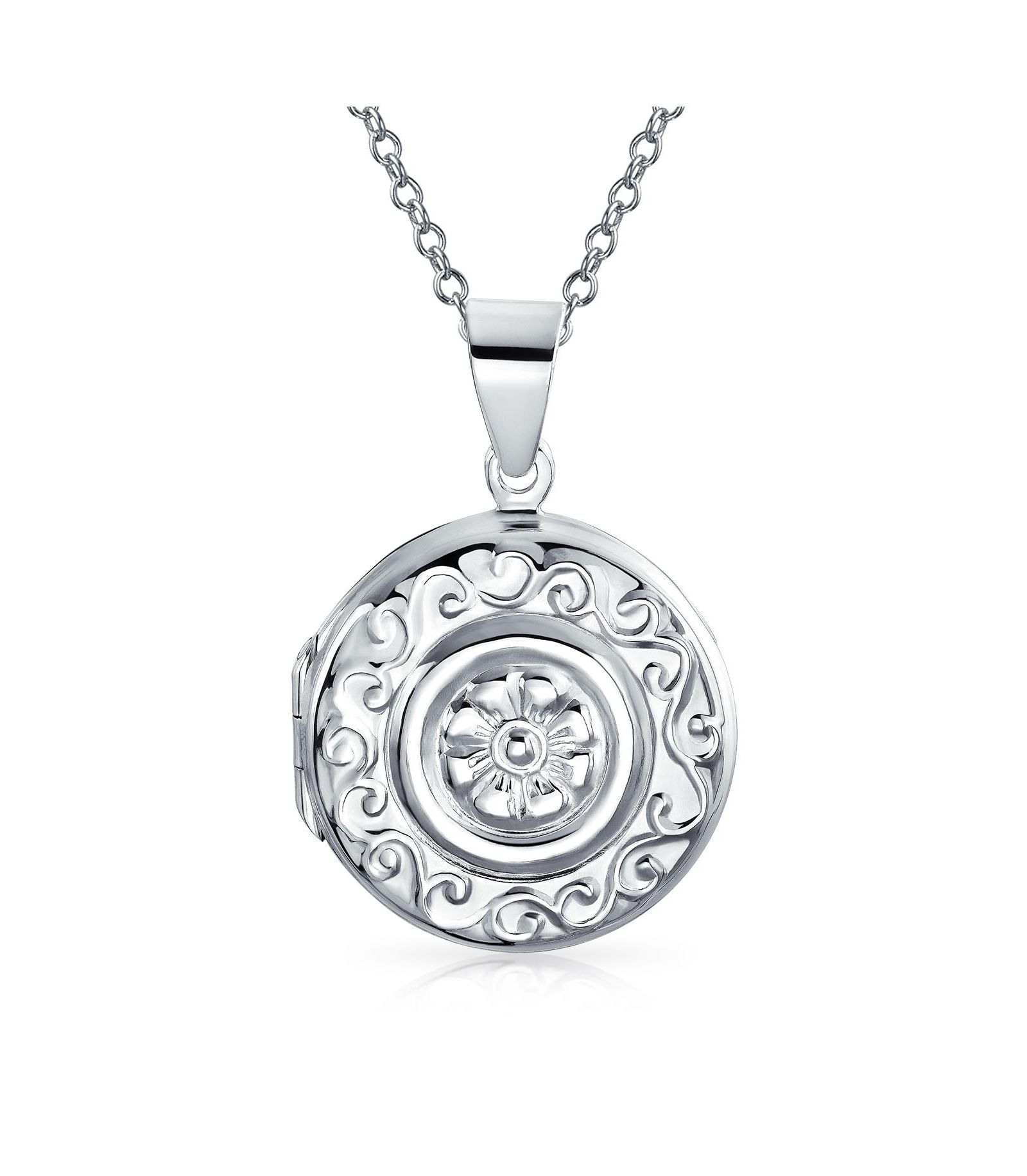 Bling Jewelry кулон-медальон с гравировкой из Sterling Silver