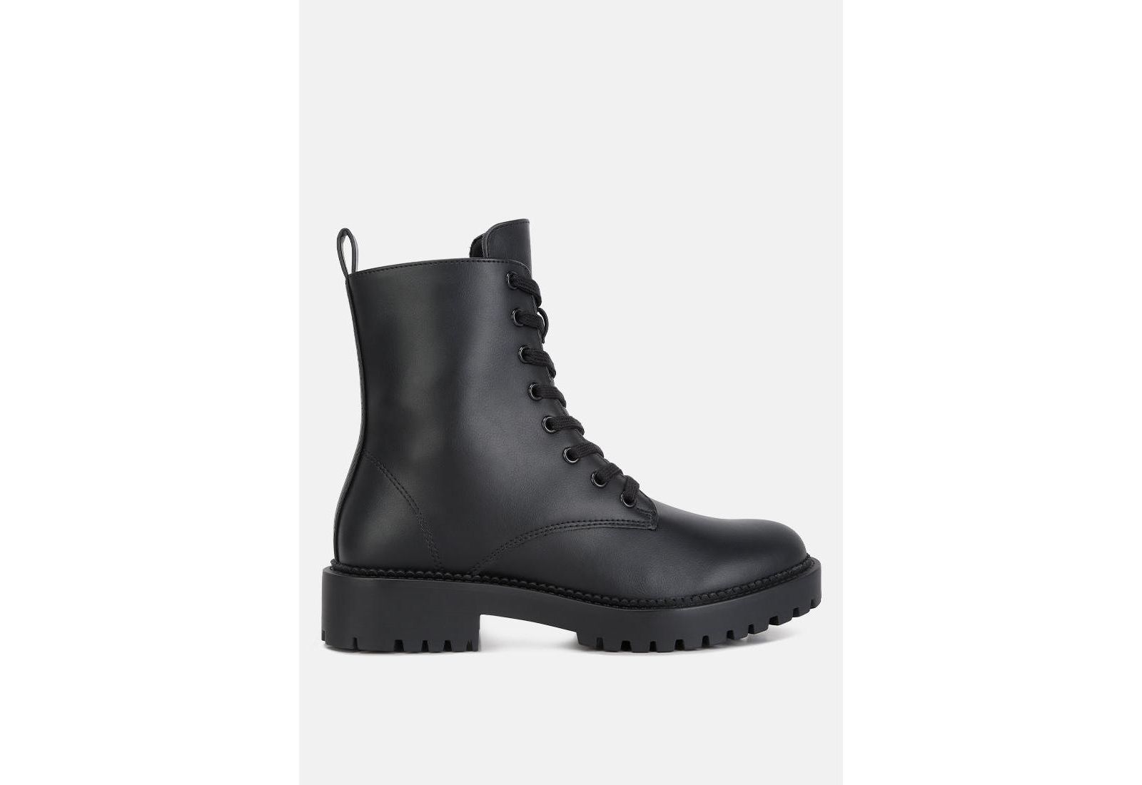 London Rag Womens Forter Faux Leather Lace Up Boots