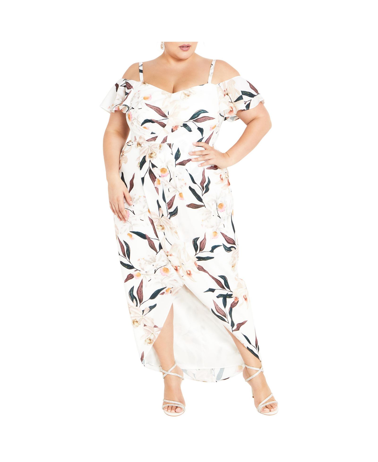 Платье Plus Size Sweet Orchid Maxi CITY CHIC