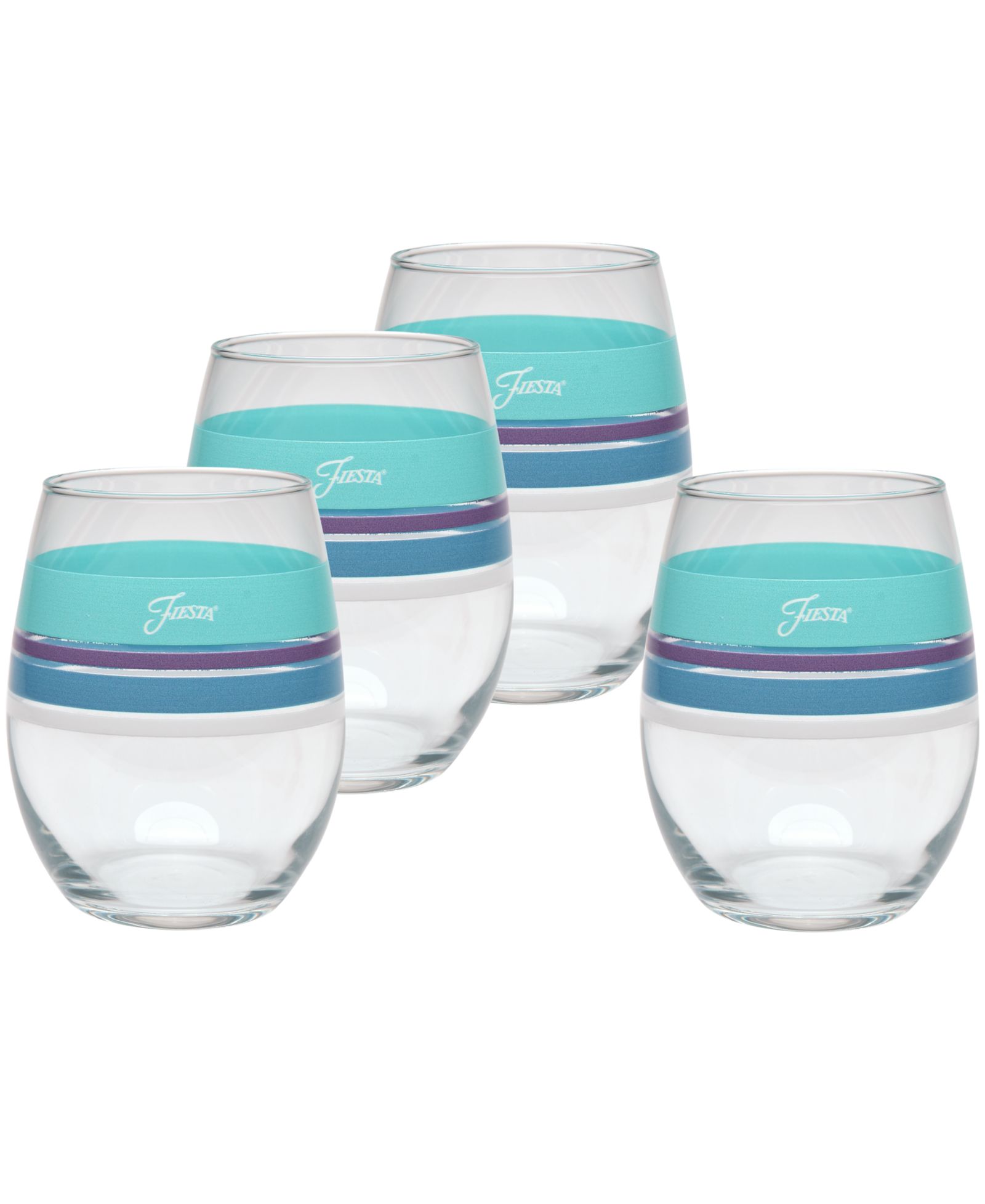 Набор бокалов для вина Fiesta Coastal Edgeline Stemless, 4 шт.