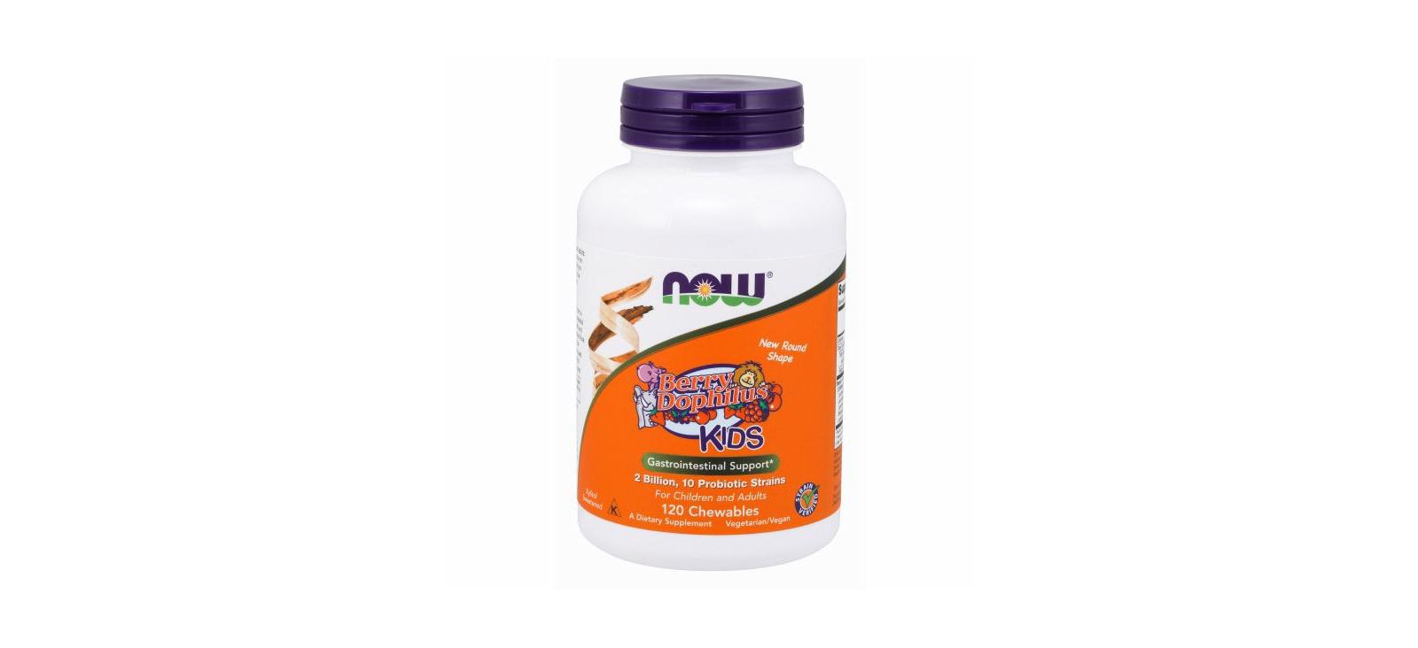 Детская добавка NOW Foods Berrydophilus 120 Chewables