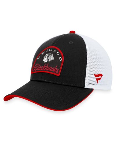 Мужская регулируемая кепка Fanatics Chicago Blackhawks, черная и белая