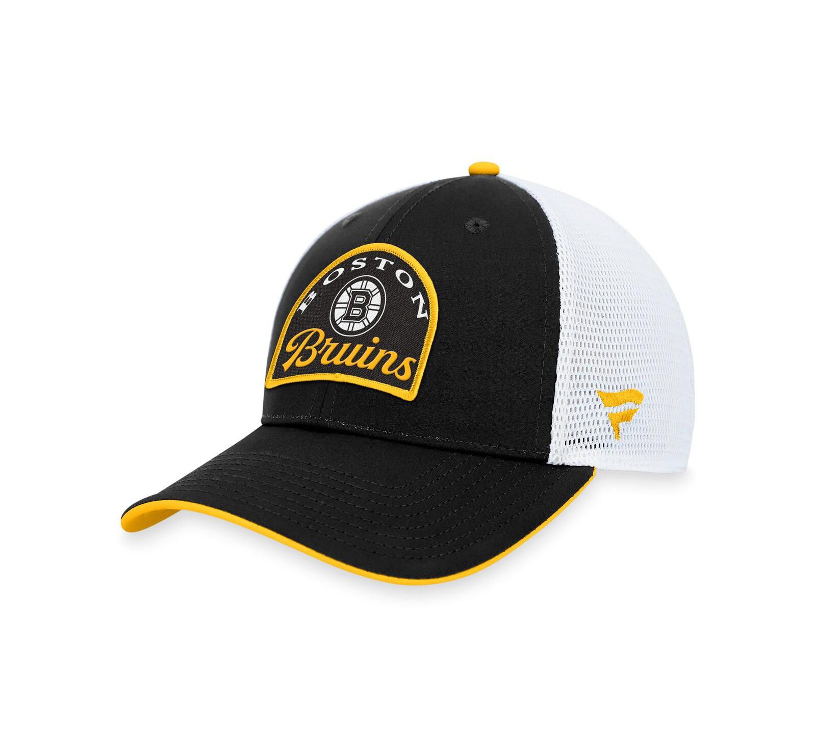 Мужская регулируемая кепка Fanatics Boston Bruins, черная, белая