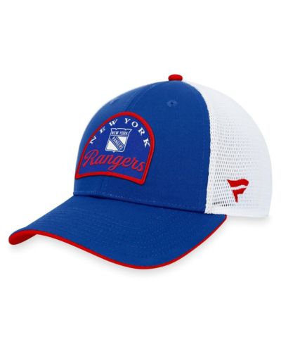 Мужская регулируемая кепка Fanatics New York Rangers Fundamental, синий и белый цвета