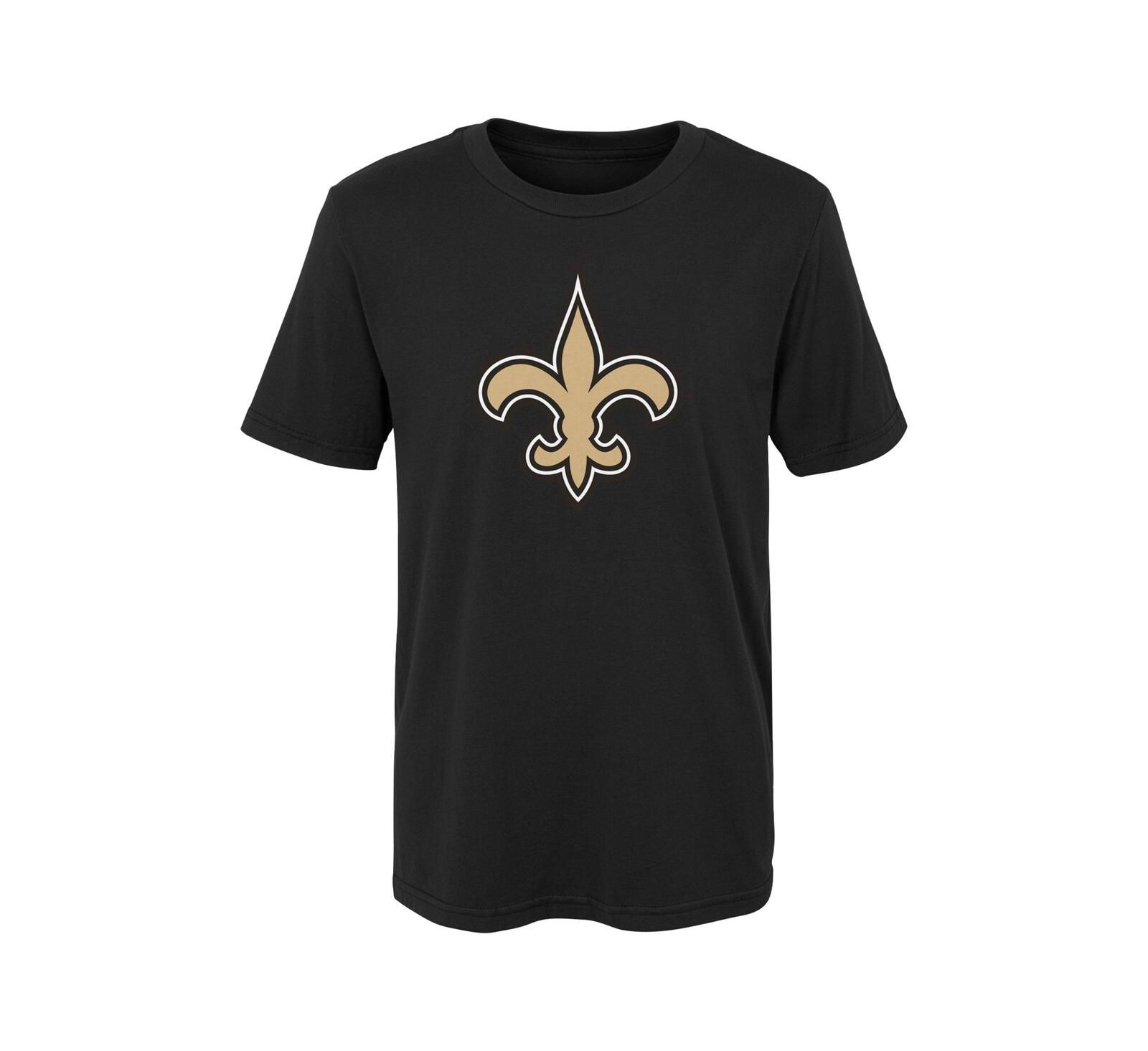 Футболка Outerstuff Black New Orleans Saints Primary Logo для мальчиков и девочек