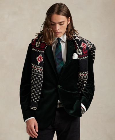 Polo Ralph Lauren Men's Modern Fit Cotton Velvet Peak-Lapel Jacket