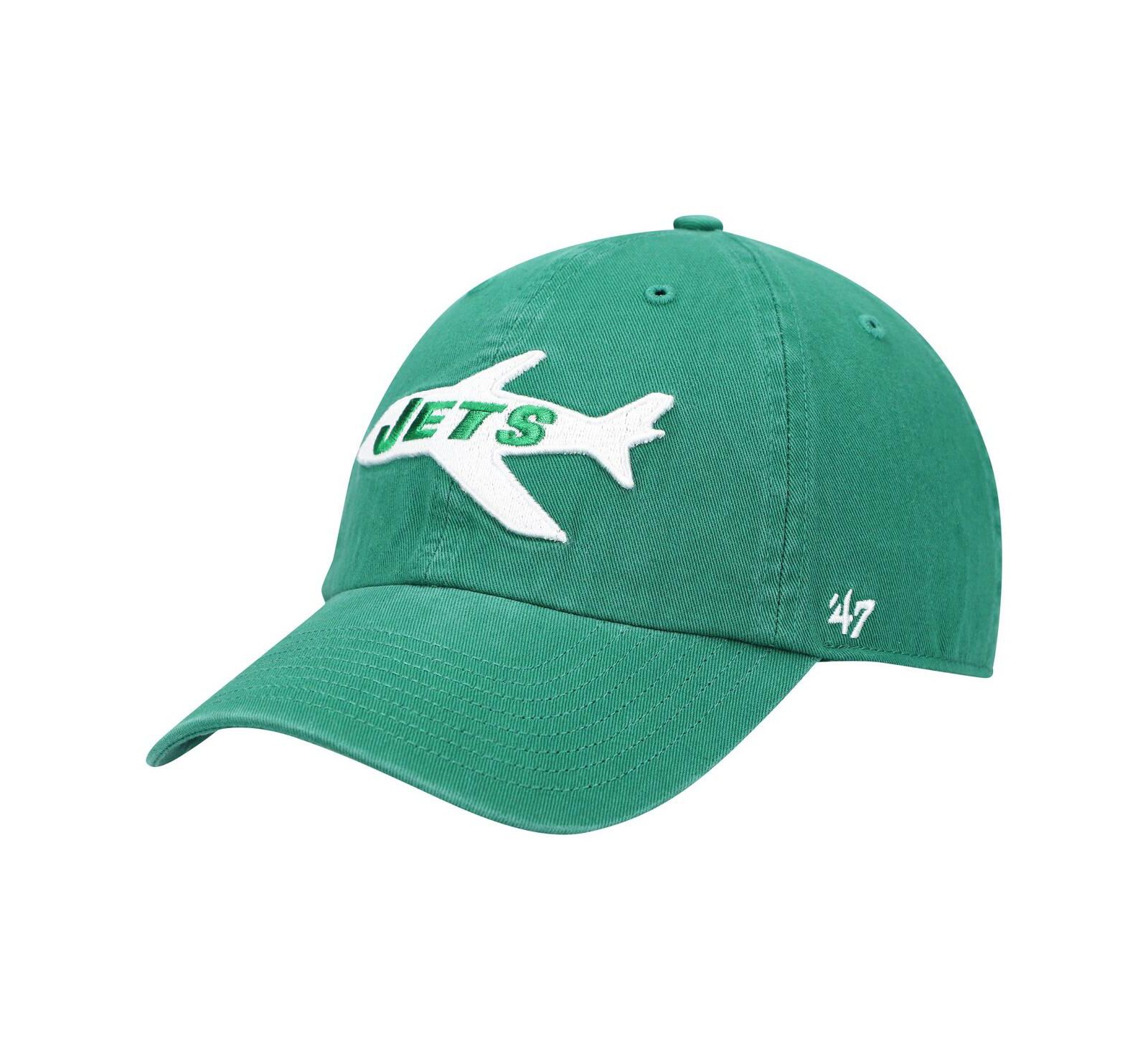 Мужская кепка '47 Brand Green New York Jets Clean Up Legacy регулируемая