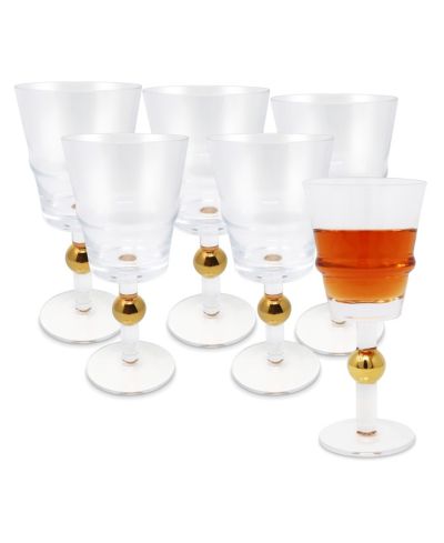 Vivience Ball on Stem Wine Glasses, Set of 6