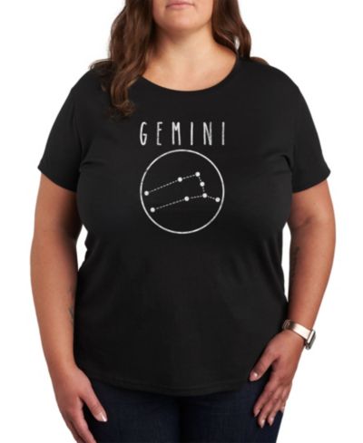 Hybrid Apparel Женская модная футболка Plus Size с графикой Astrology Gemini