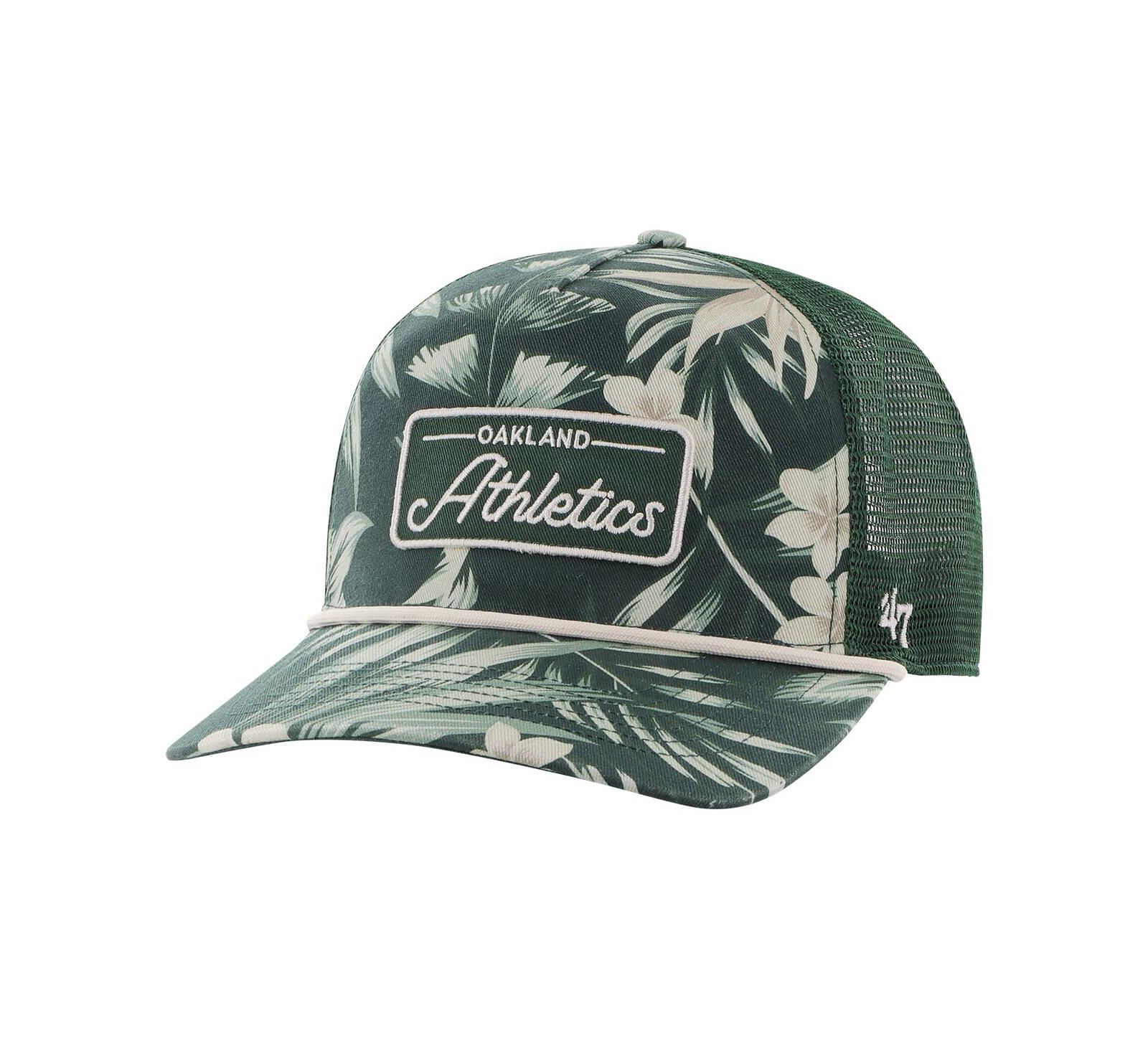 Мужская кепка '47 Brand Green Oakland Athletics Tropicalia Trucker Hitch Adjustable