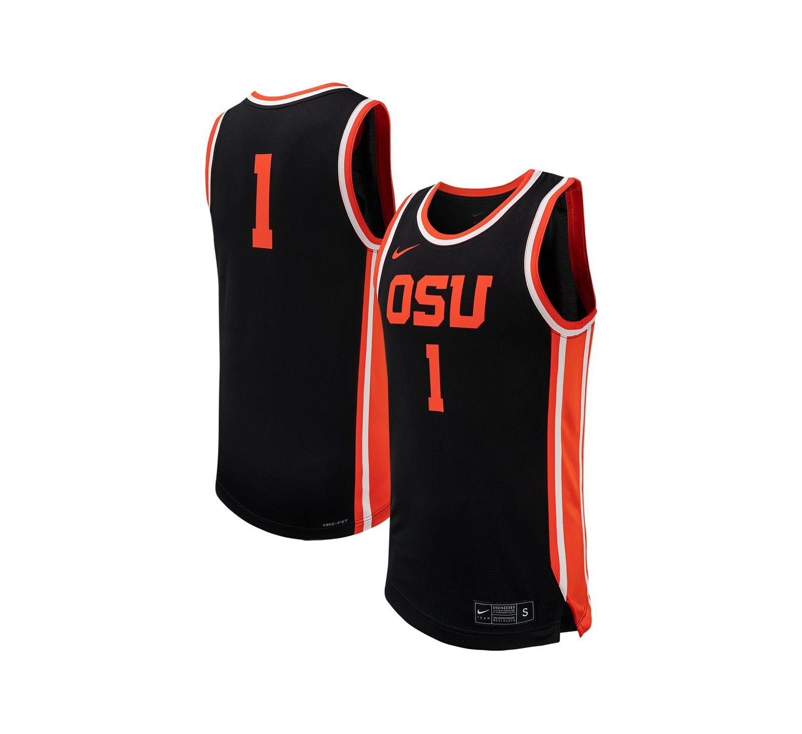 Мужская баскетбольная джерси Nike #1 Black Oregon State Beavers Replica jersey Basketball Jersey