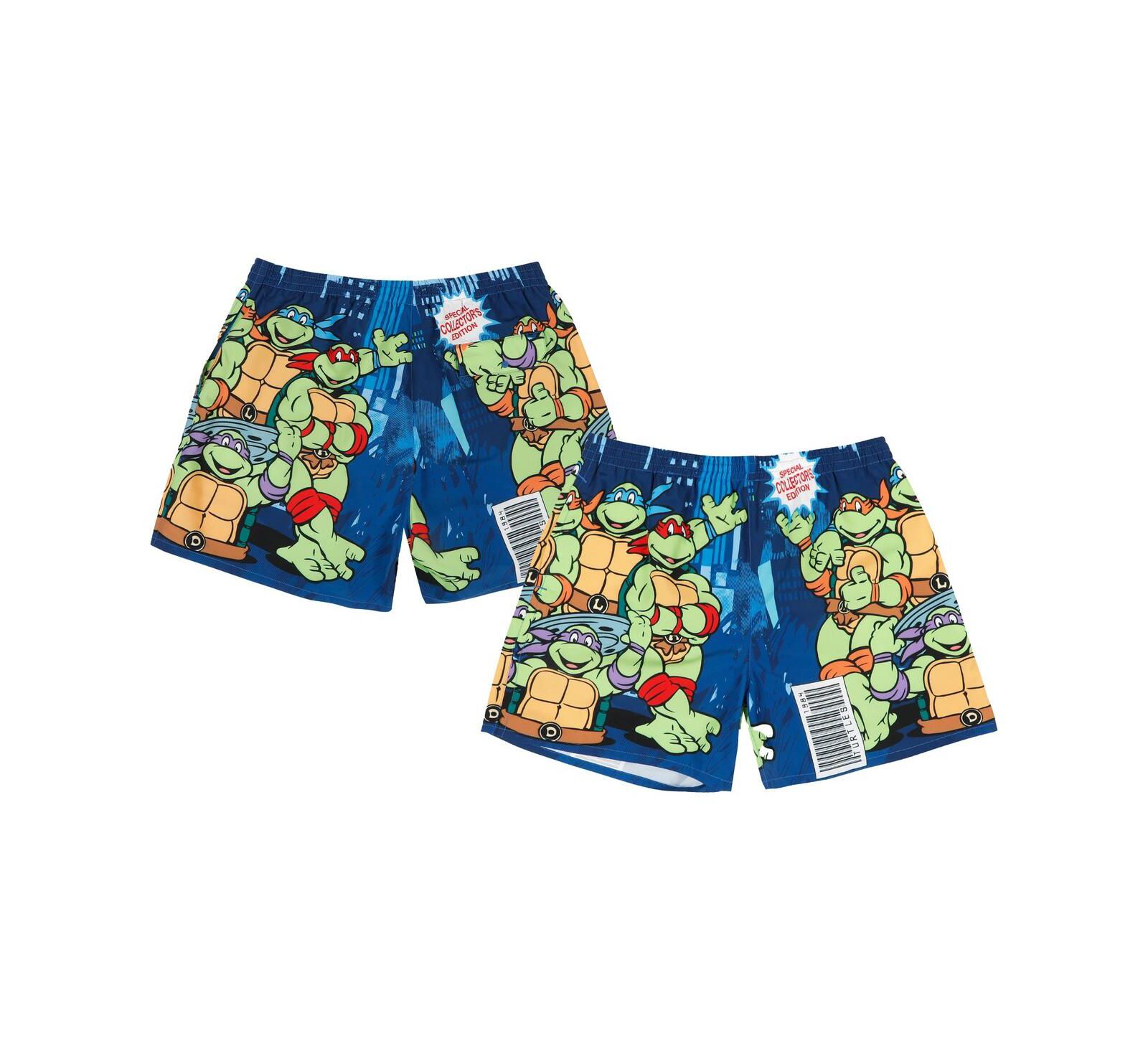 Men's DUMBGOOD Blue Teenage Mutant Ninja Turtles Comic Big Print Shorts