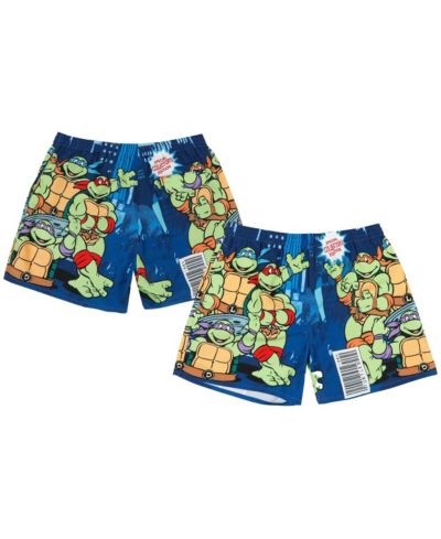 Men's DUMBGOOD Blue Teenage Mutant Ninja Turtles Comic Big Print Shorts