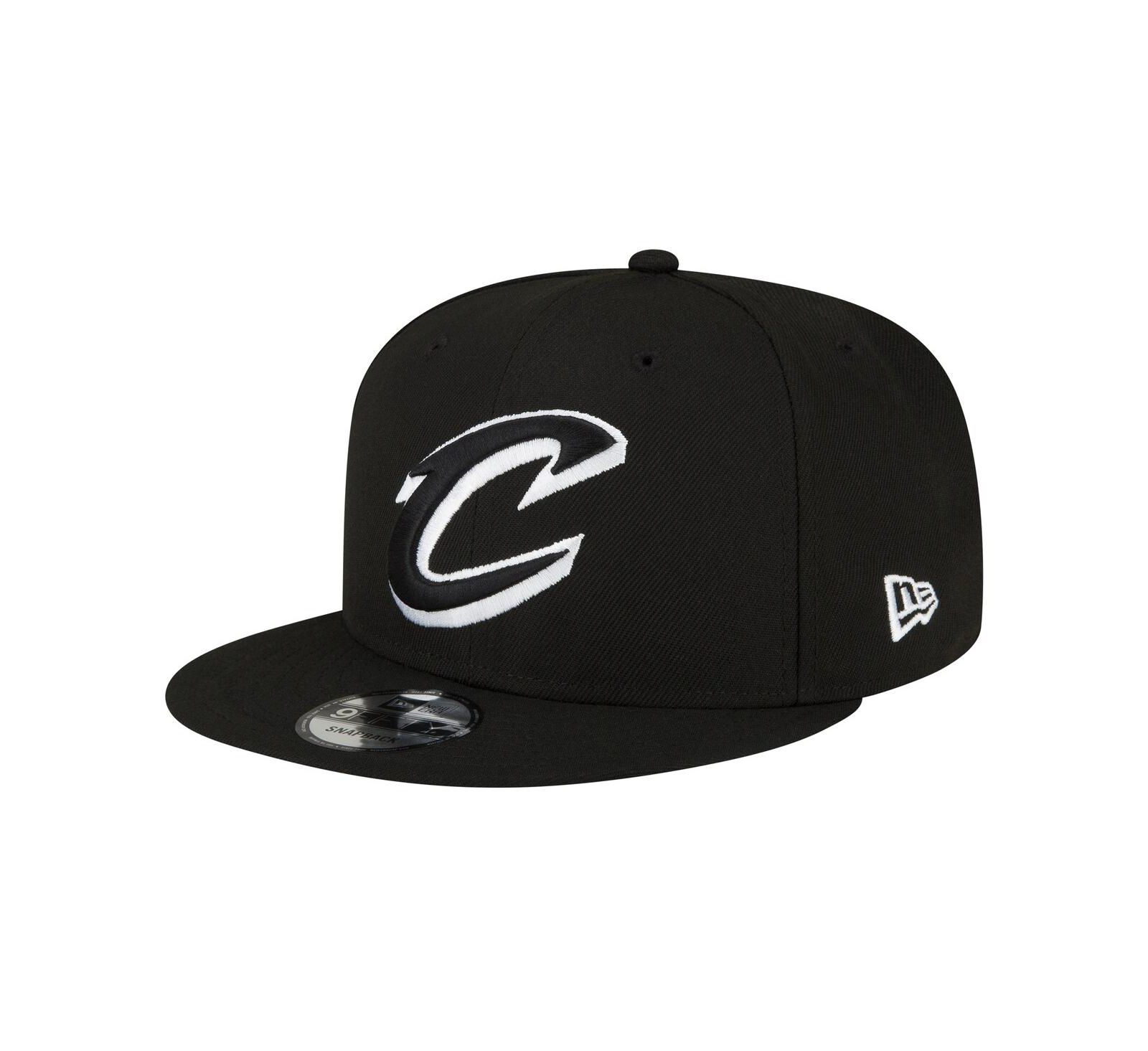 Мужская кепка New Era Cleveland Cavaliers Black and White 9FIFTY Snapback
