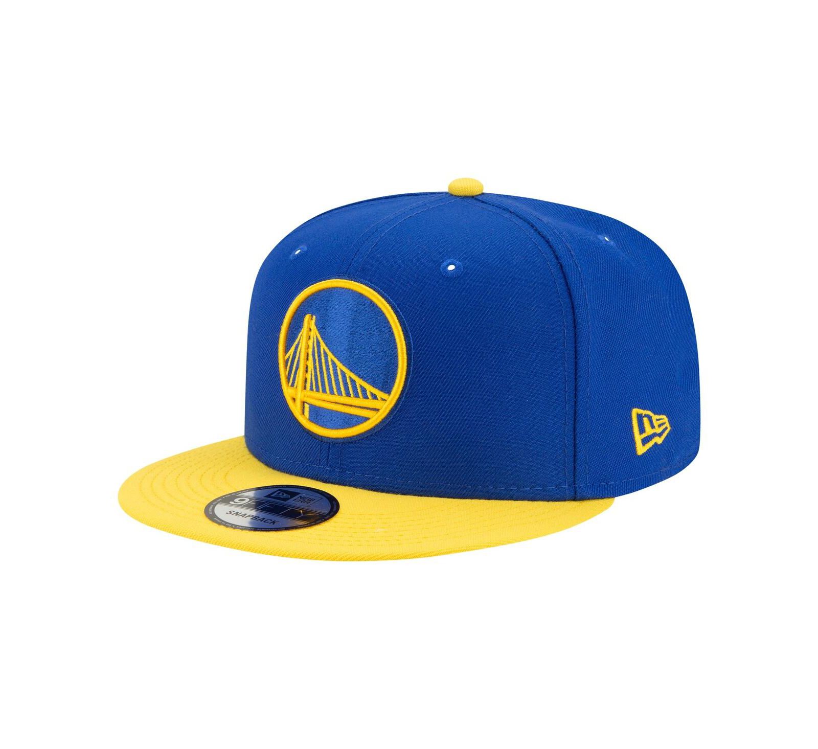 Мужская кепка New Era Royal, Gold Golden State Warriors Official Team Color 2Tone 9FIFTY Snapback