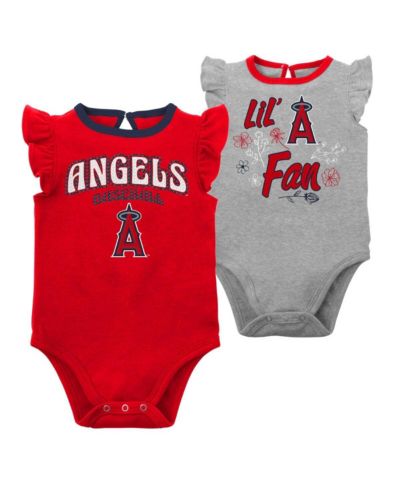 Набор из 2 боди для малышей Los Angeles Angels, красный и серый меланж
