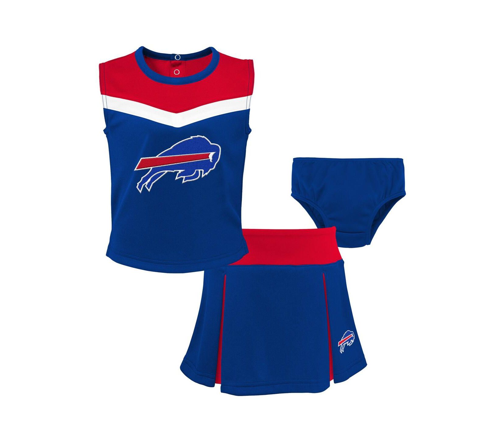 Комплект для малышей Girls Toddler Royal Buffalo Bills: 3 части для чирлидинга