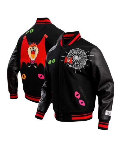 Freeze Max мужская куртка Looney Tunes Taz Dracula Varsity Full-Snap, черная