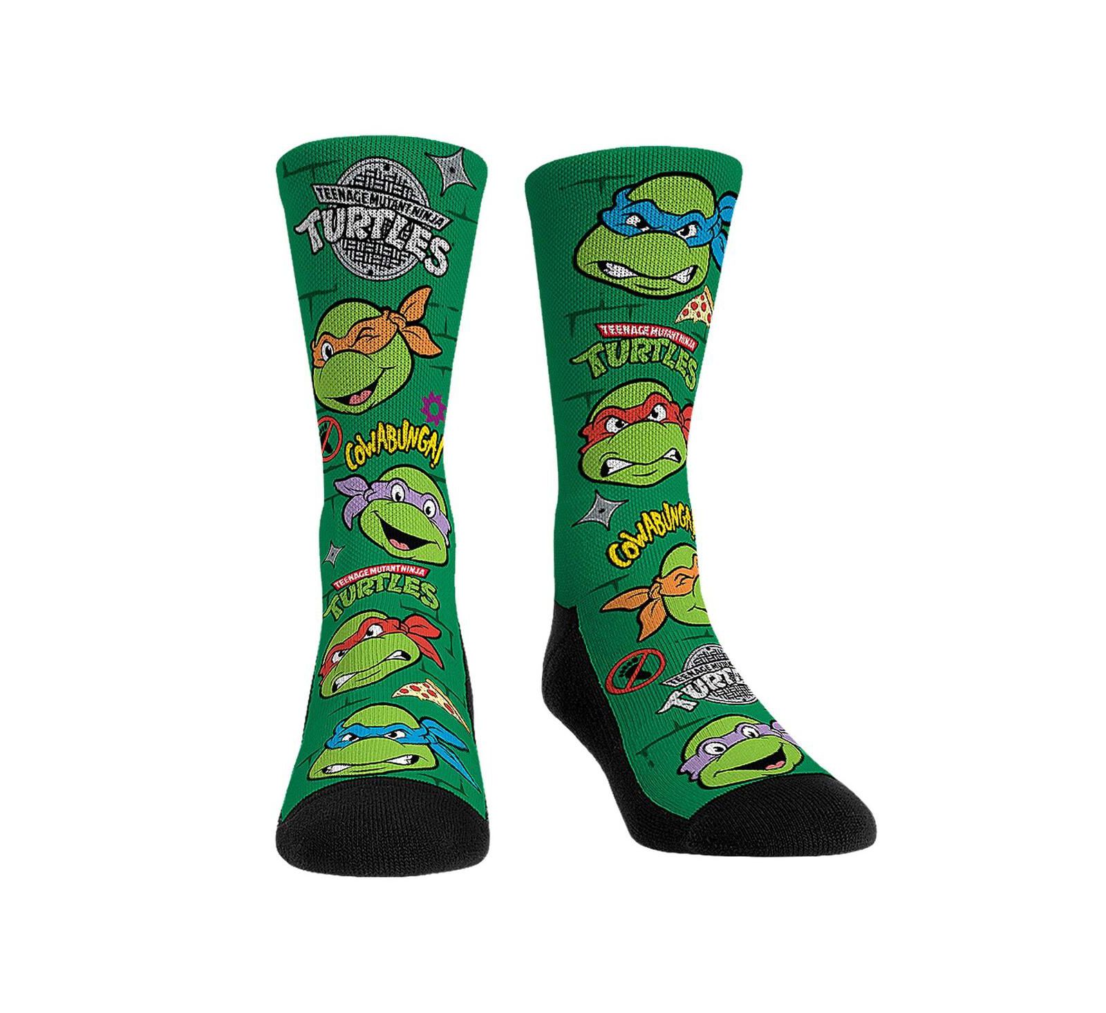 Мужские и женские носки Rock 'Em Socks Teenage Mutant Ninja Turtles All Over Icons