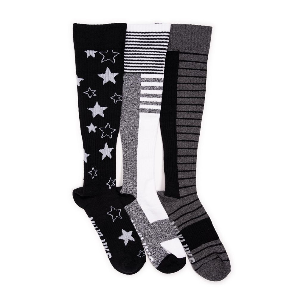 Женские хлопковые компрессионные носки до колена от MUK LUKS, упаковка 3 шт