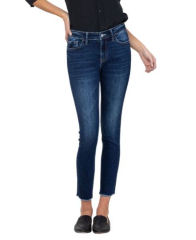 Vervet Женские джинсы Mid Rise Raw Hem Cropped Skinny