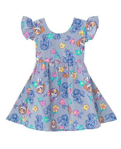 Paw Patrol Детское платье-трапеция Skye Floral Chambray для девочек