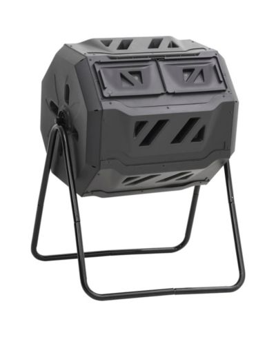 vidaXL Garden Compost Bin, 42.3 gal, 28.7" x 25.2" x 37.4"
