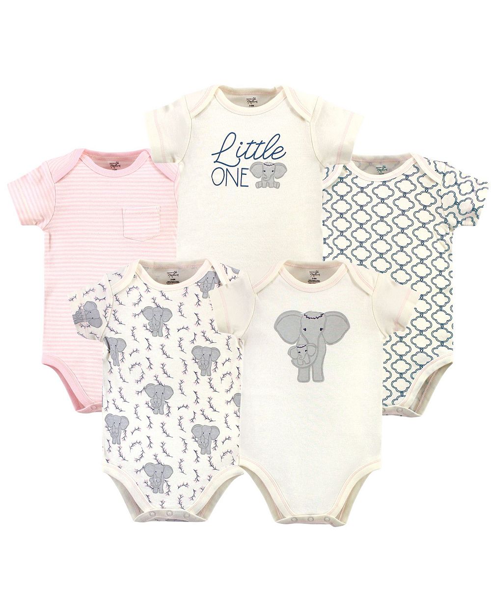 Touched by Nature Baby Girls Natural Cotton Bodysuits