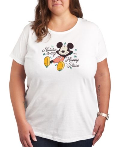 Футболка Hybrid Apparel Plus Size Disney Mickey Mouse Nature is My Happy Place Graphic