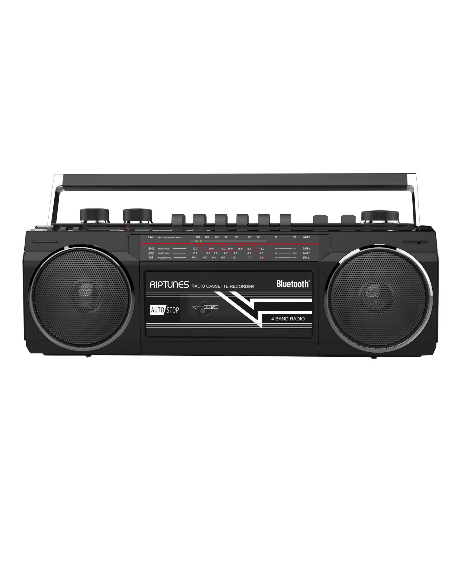 Riptunes RACR400 Retro-Style Bluetooth AM/FM Boombox