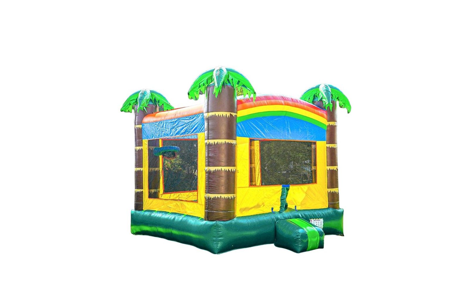 Hero Kiddo Safari Commercial-Grade Bounce House with Basketball Hoop, Capacity 6, Ages 3+
