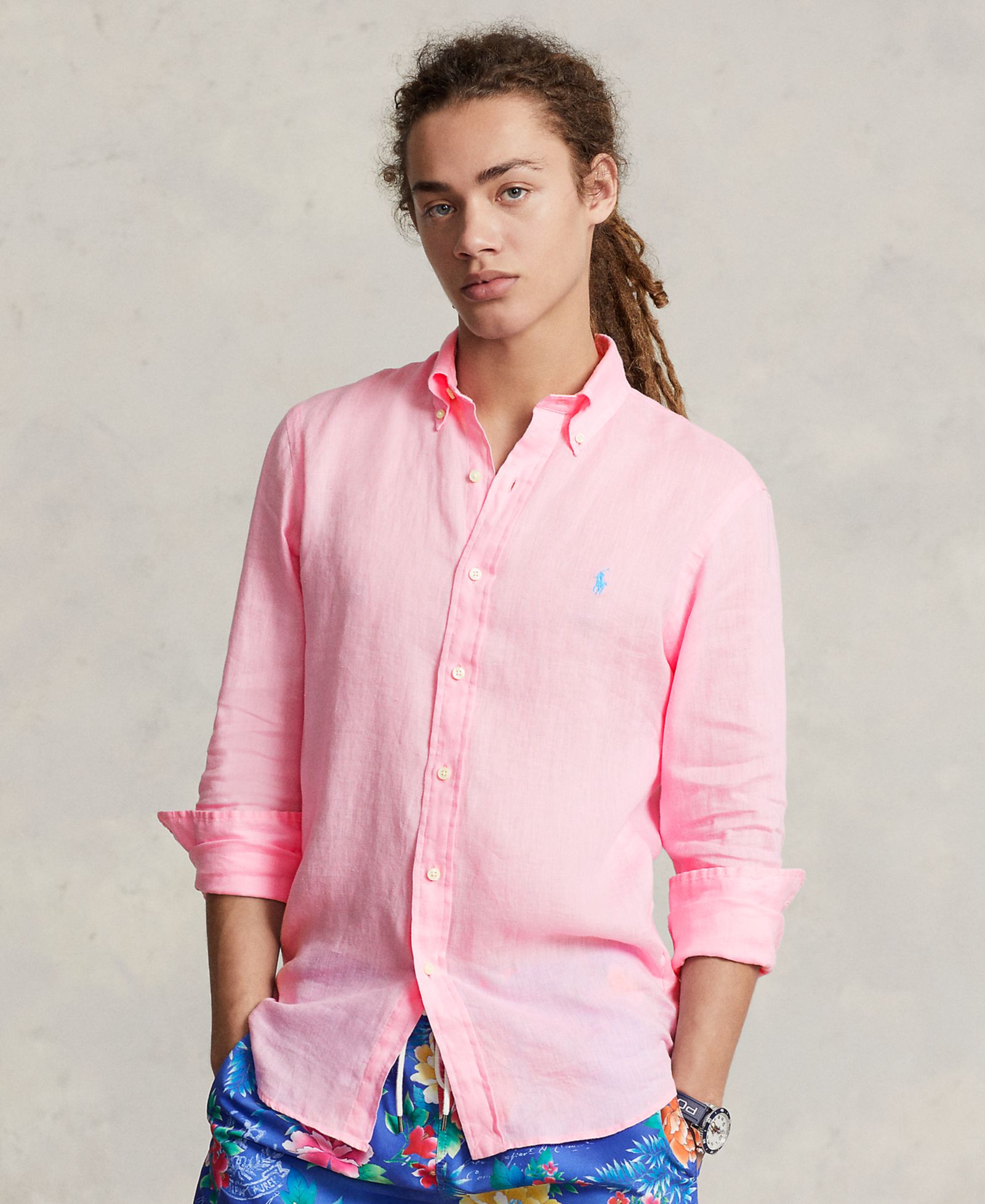 Мужская льняная рубашка Polo Ralph Lauren Classic-Fit