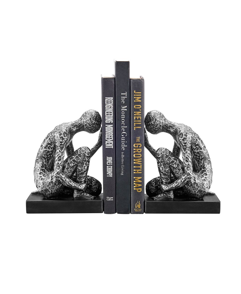 Danya B Kneeling Figure Sculptures Bookend Set of 2